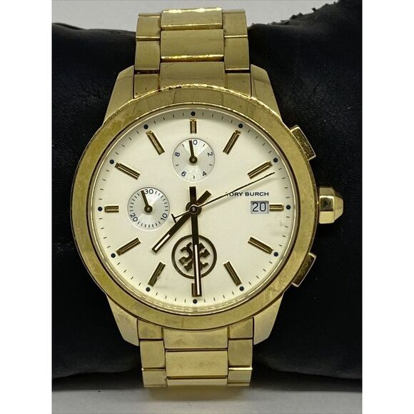 Tory Burch Collins TBW1250 Womens Gold Stainless Steel Analog Quartz Watch RQ248